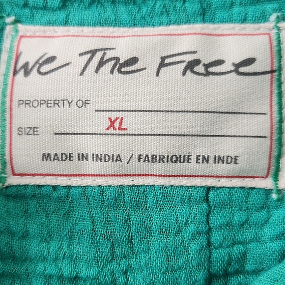 We The Free Lightweight Gauze Shirt in Teal - Picture 2 of 10